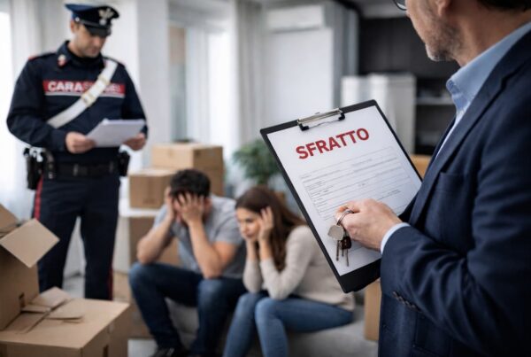 Procedura di sfratto con intervento dei Carabinieri e assistenza legale in materia di locazioni