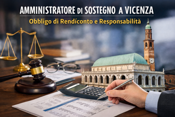 Rendiconto amministratore di sostegno a Vicenza con riferimento al Giudice Tutelare
