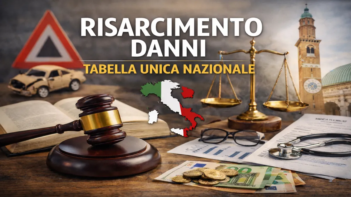 Tabella Unica Nazionale e risarcimento danno a Vicenza: guida aggiornata 2026