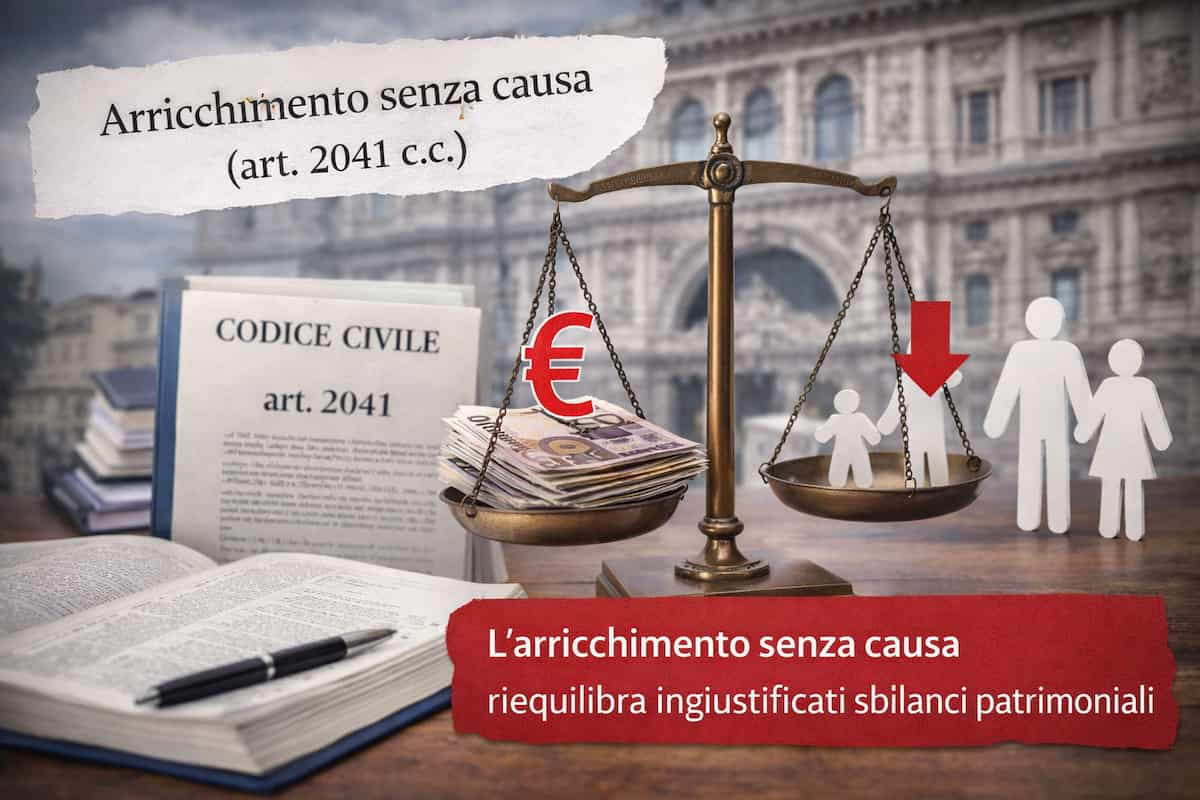 Arricchimento senza causa: quando si applica davvero