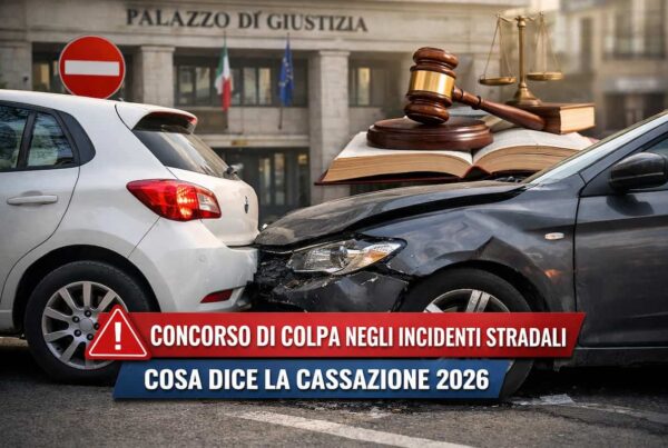 Incidente stradale a Vicenza con scontro tra auto e concorso di colpa secondo Cassazione 2026