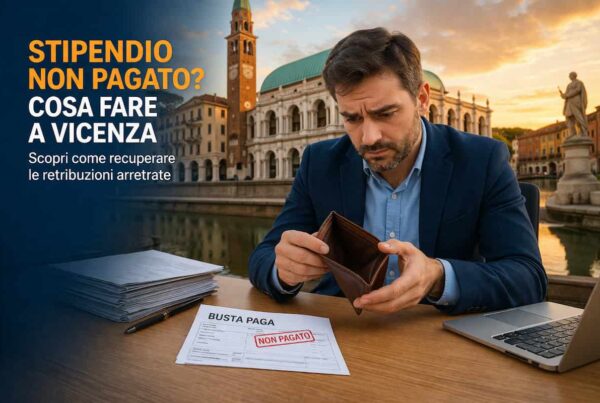 Stipendio non pagato a Vicenza: lavoratore verifica busta paga e retribuzioni arretrate
