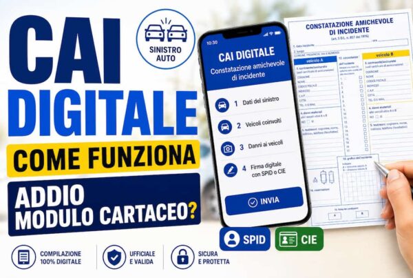 CAI digitale e constatazione amichevole online 2026